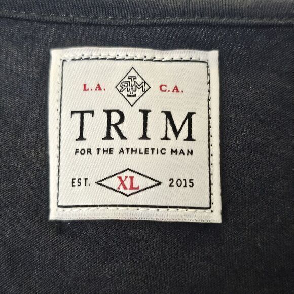 Trim Menswear Shirt Mens XL Super Soft Short Sleeve Active Hand Crafted Workout - Picture 2 of 4